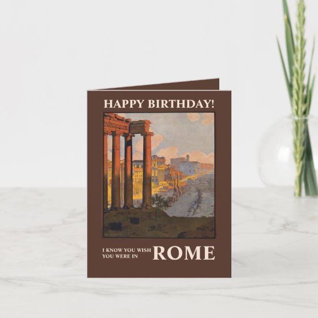 Carte Anniversaire, Rome toute occasion, penser à vous,  (Devant)