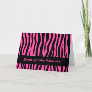 Carte Anniversaire rose chaud