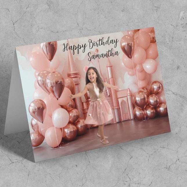 Carte Anniversaire Rose Gold Contexte arrière - plan Pho (Créateur téléchargé)