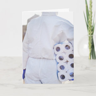 CARTE ANNIVERSAIRE SAISIR JOUR TOILETTE PAPIER HAZMAT CA