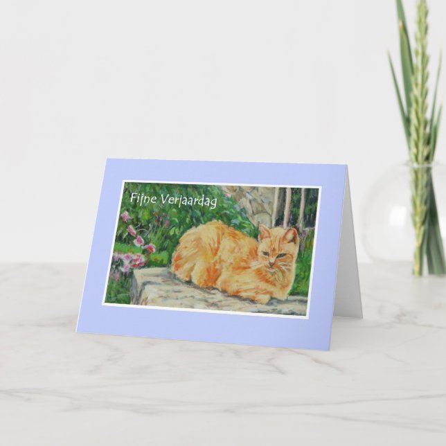 Carte Anniversaire, Salutation Néerlandaise, Ginge (Devant)
