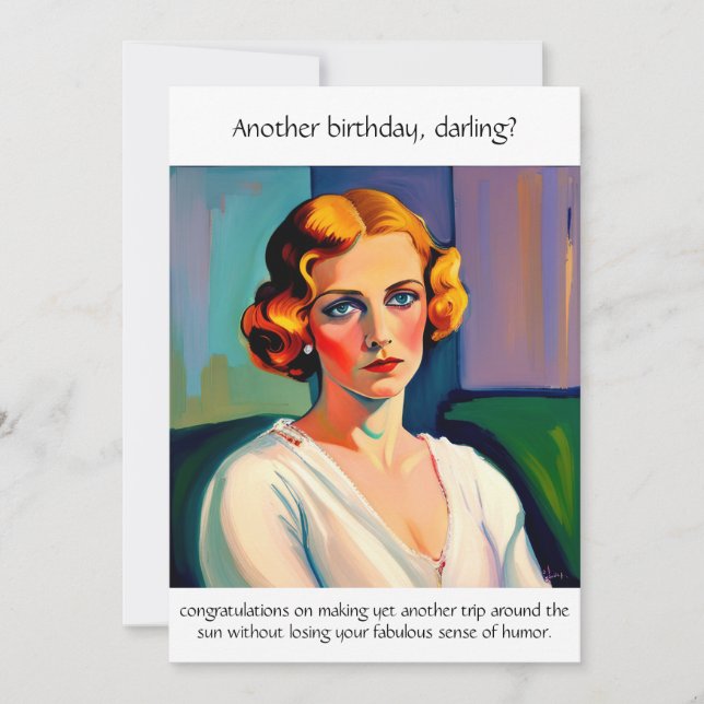 Carte Anniversaire sarcastique amusant (Devant)