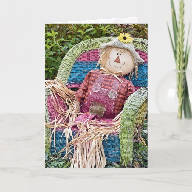 Carte Anniversaire Scarecrow En Chaise (Devant)