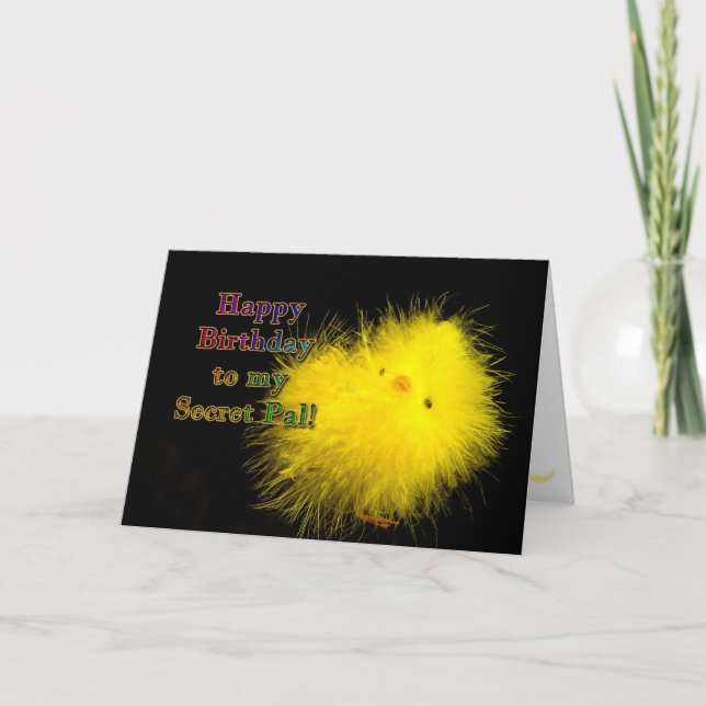 Carte Anniversaire - Secret Pal - Cool Chick (Devant)