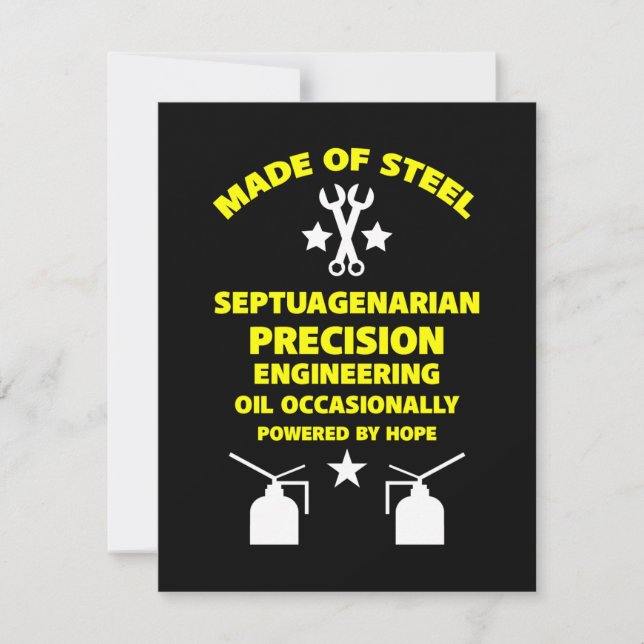 Carte Anniversaire Septuagénaire (Devant)