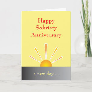 Carte Anniversaire Sobriety
