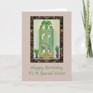 Carte Anniversaire, Soeur, Demeure de Vie avec Cabinet a
