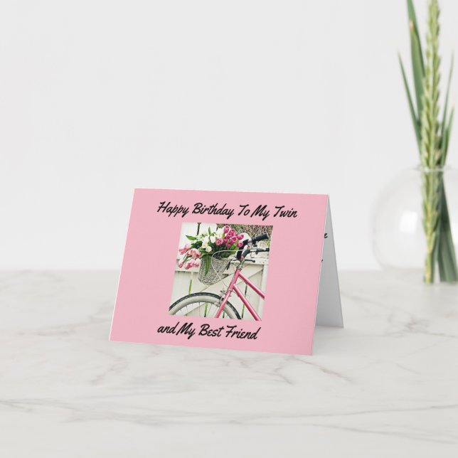 CARTE *ANNIVERSAIRE* SOUHAITE POUR MA * SOEUR DOUCE* (Devant)