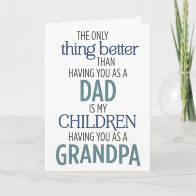 CARTE ANNIVERSAIRE SOUHAITEZ POUR **BEST DAD** & **BEST  (Devant)