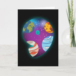 Carte ANNIVERSAIRE SPATIAL 9 9e anniversaire garçon 9 an