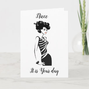 CARTE ****ANNIVERSAIRE SPÉCIAL ET JEUNE DAME****