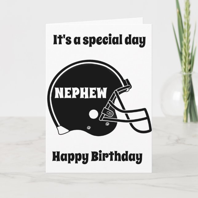 CARTE **ANNIVERSAIRE SPÉCIAL** GARÇON SPÉCIAL "NEPHEW SP (Devant)