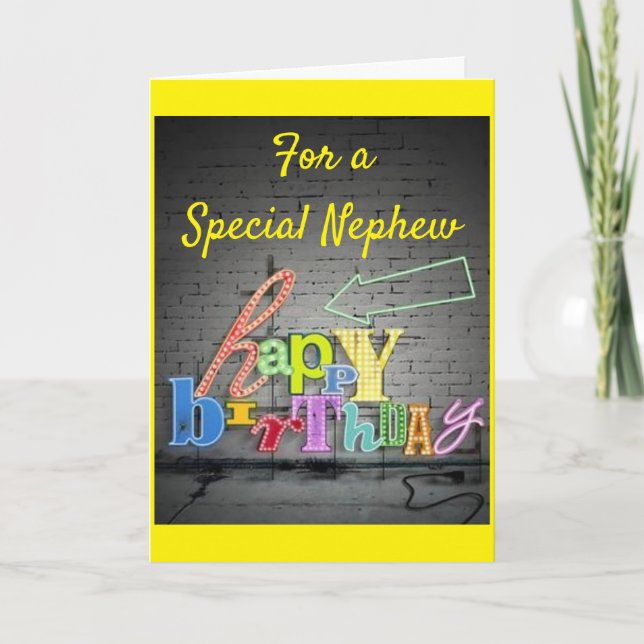 CARTE ANNIVERSAIRE SPÉCIAL POUR UN TRÈS ***NEPHEW SPÉCIA (Devant)
