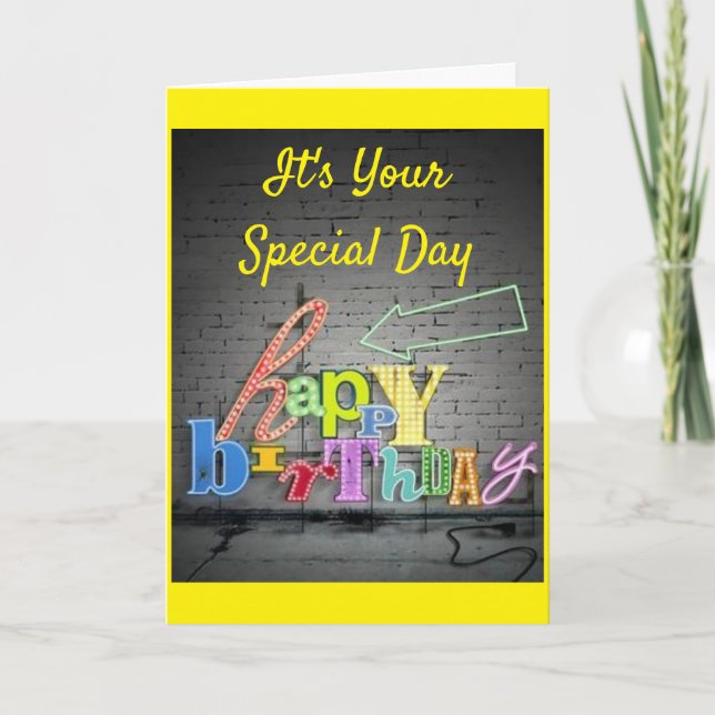 CARTE ANNIVERSAIRE SPÉCIAL POUR UNE TRÈS *PERSONNE SPÉCI (Devant)