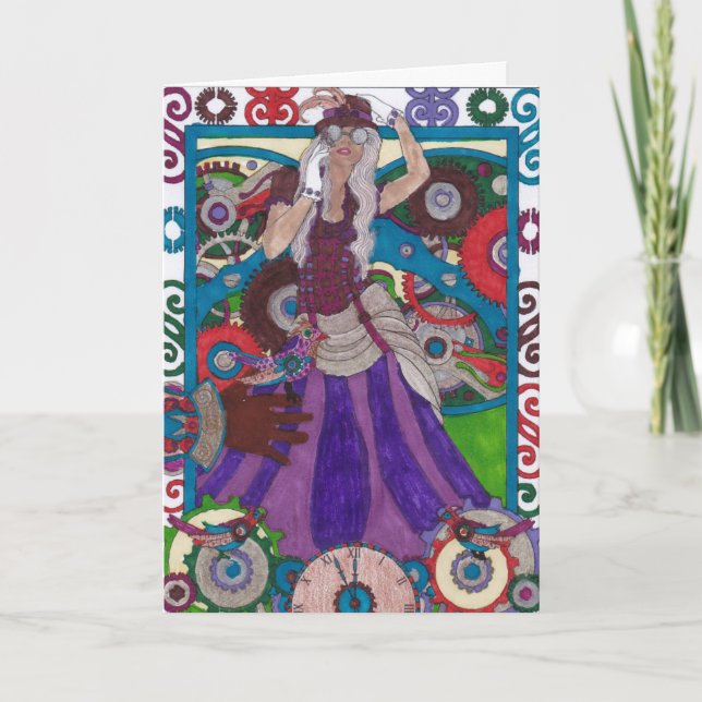 Carte Anniversaire - Steampunk 21 (Devant)
