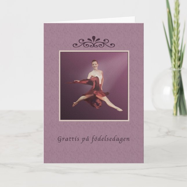 Carte Anniversaire, Suédois, födelsedagen de på de (Devant)