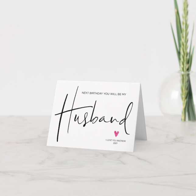 Carte Anniversaire suivant Vous serez mon mari cadeau Fi (Devant)