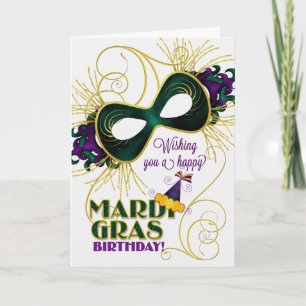 Carte Anniversaire sur des couleurs traditionnelles de