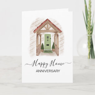 Carte Anniversaire sur la voiture de l'agent immobilier