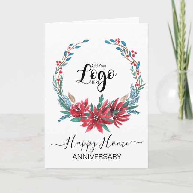Carte Anniversaire sur votre nouvelle maison agent immob (Devant)