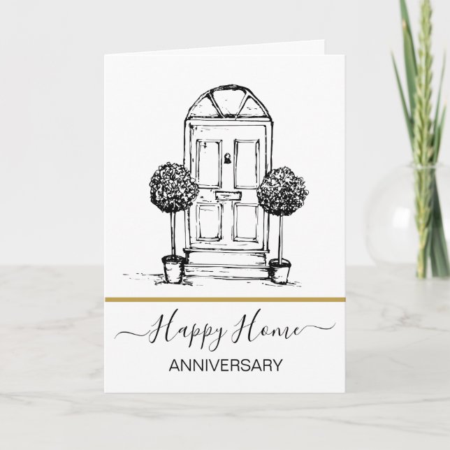 Carte Anniversaire sur votre nouvelle maison agent immob (Devant)