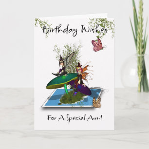 Carte Anniversaire Tante - Cute fées gothiques Spr