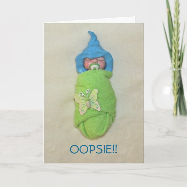 Carte Anniversaire tardif : Sommeil de bébé d'argile :  (Devant)