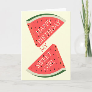 Carte Anniversaire Tasty Watermelon - My Sweet Gir