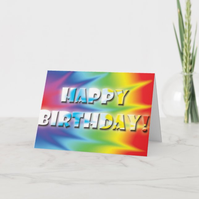 Carte anniversaire Tiedye (Devant)