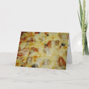 Carte Anniversaire "Tomate d'Olive Noir & Pizza de