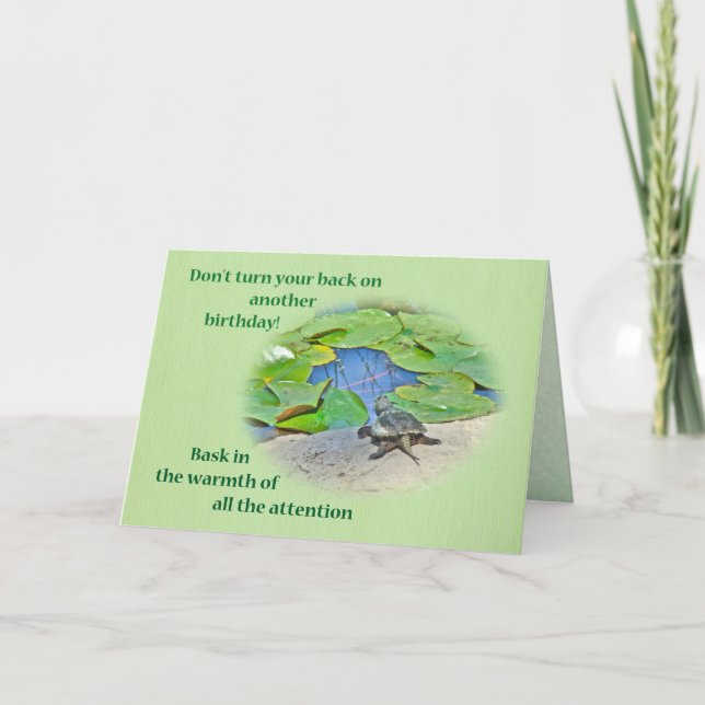 Carte Anniversaire - Tortue Snapping Bébé (Devant)