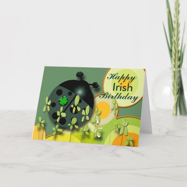 Carte Anniversaire très irlandais (Devant)