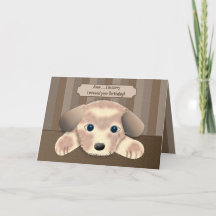Anniversaire, triste mais adorable chiot