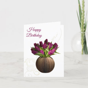 Carte Anniversaire -Tulipes