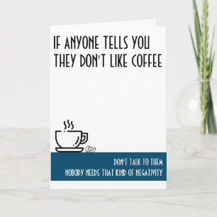 Carte Anniversaire Turquoise standard de Coffee Lover