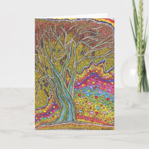 Carte anniversaire unique merci amitié amour art
