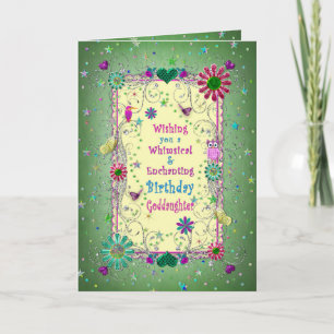 Carte Anniversaire Vert/Jaune, Godgirl