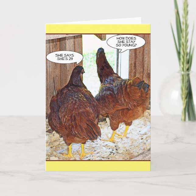 Carte Anniversaire Vieux Biddy (Devant)