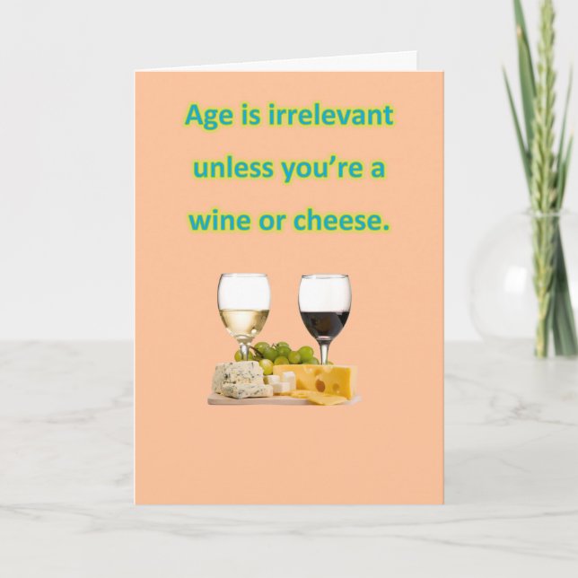 Carte Anniversaire - Vin & Fromage (Devant)