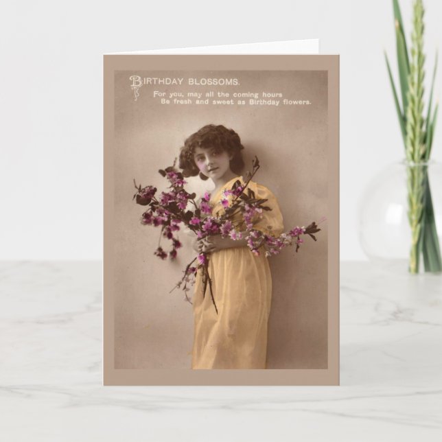 Carte anniversaire vintage (Devant)