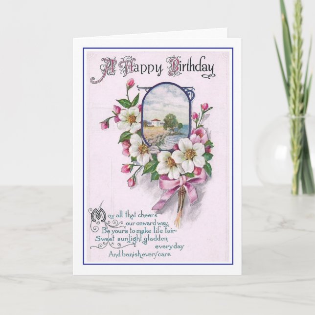 Carte Anniversaire vintage (Devant)
