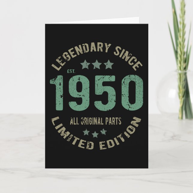 Carte Anniversaire Vintage 1950 (Devant)
