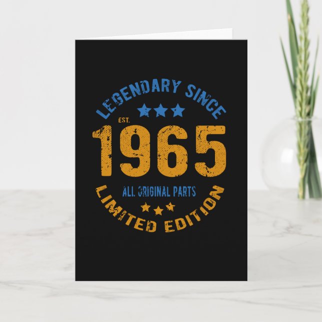 Carte Anniversaire Vintage 1965 (Devant)