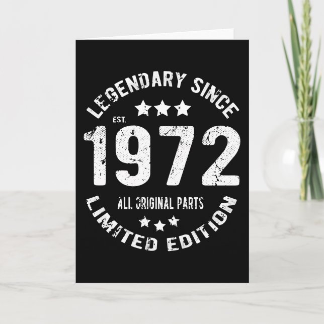 Carte Anniversaire Vintage 1972 (Devant)