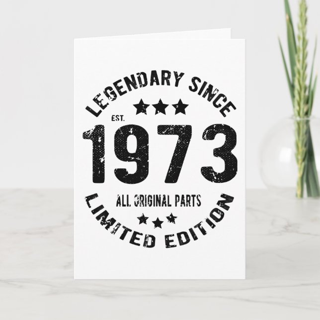 Carte Anniversaire Vintage 1973 (Devant)