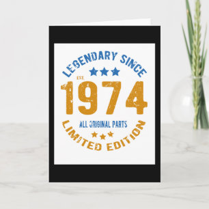 Carte Anniversaire Vintage 1974