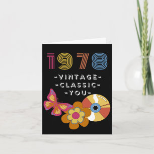 Carte Anniversaire vintage 1978 Retro Design pour Ami