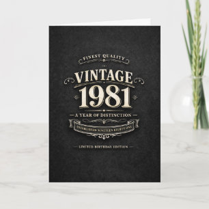Carte Anniversaire Vintage 1981