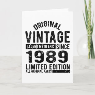 Carte Anniversaire Vintage 1989
