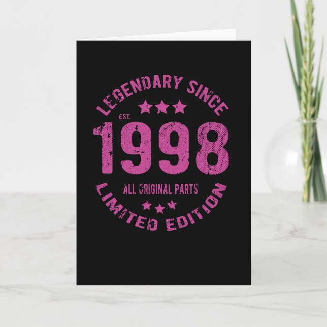 Carte Anniversaire Vintage 1998 (Devant)